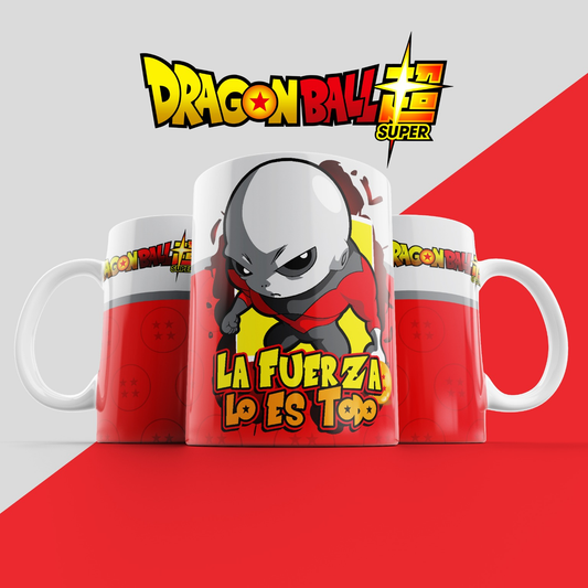 Taza Jiren Dragon Ball Super – Diseño infantil con frase motivadora