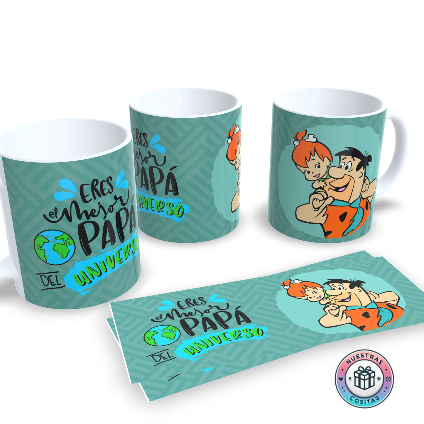 Taza Día del Padre – Diseño Inspirado en Los Picapiedra