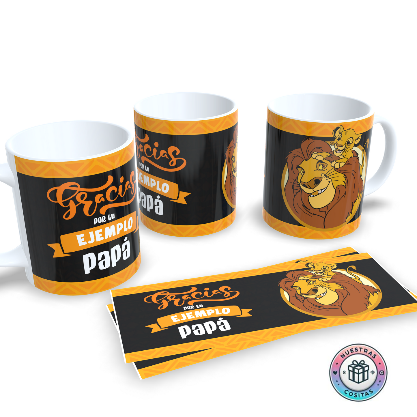 Taza Día del Padre – Diseño Inspirado en El Rey León