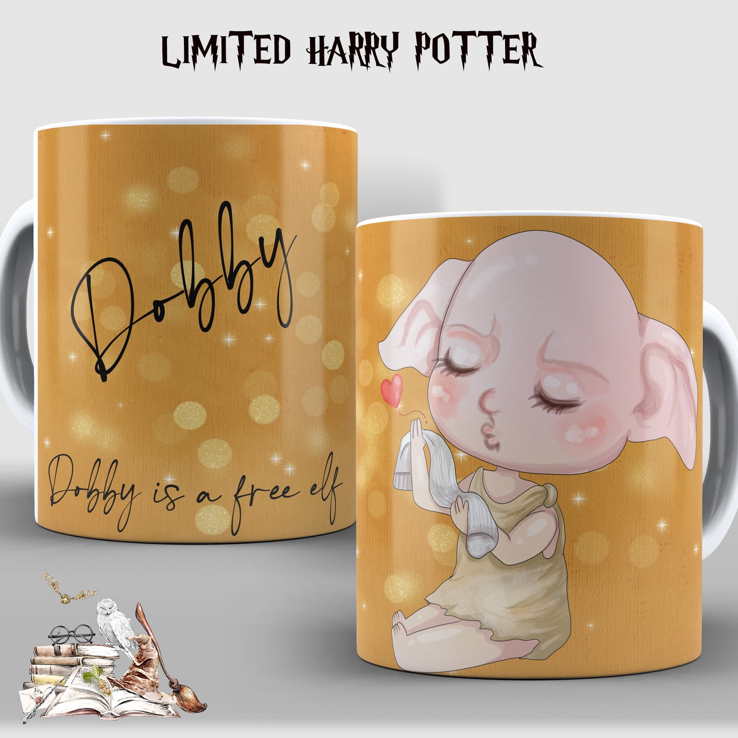 Taza Dobby Chibi – Edición limitada Dobby is a free elf