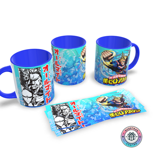 Taza All Might My Hero Academia – Diseño épico a color y manga
