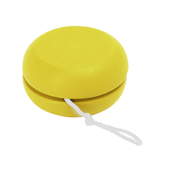 Yoyó de madera natural · Amarillo