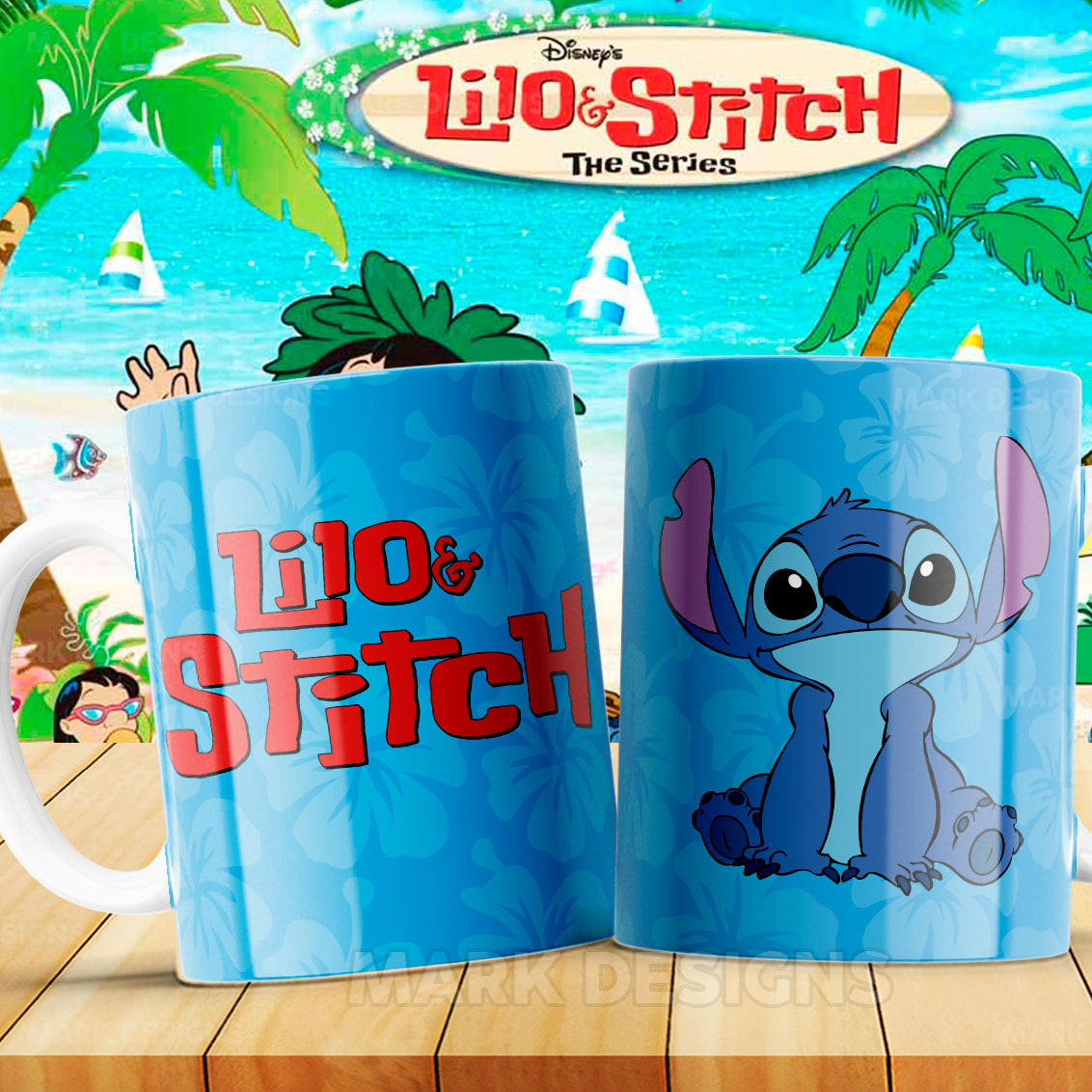 Taza Lilo & Stitch – Diseño Tropical con Stitch