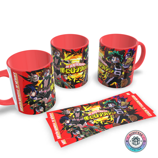 Taza My Hero Academia – Misión Mundial de Héroes – Diseño explosivo