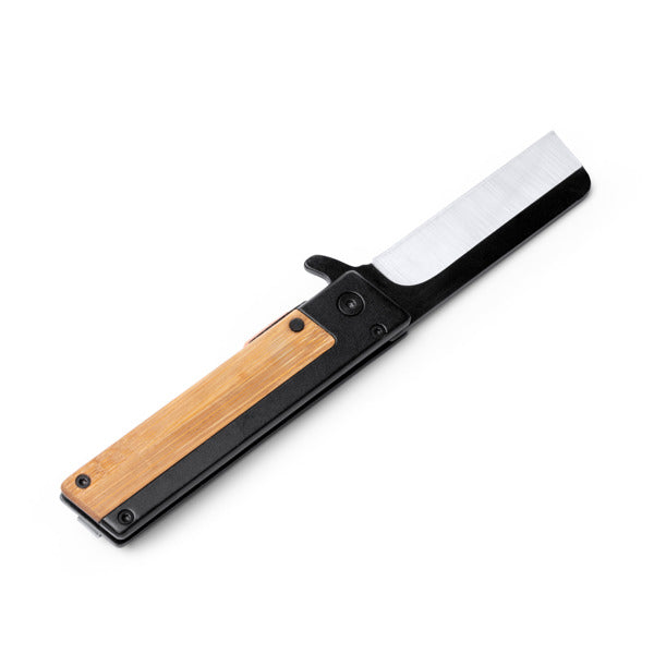 Navaja negra mate con clip y bloqueo