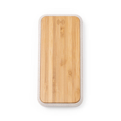 Batería externa 10000 mAh con carga inalámbrica · Crudo