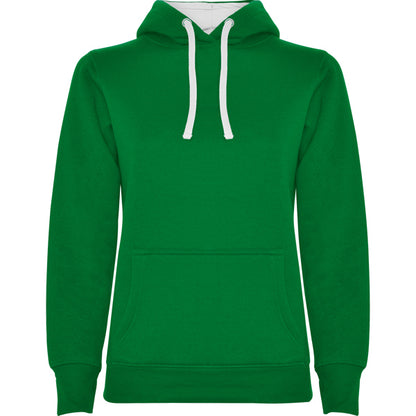 Sudaderas Urban Woman · Verde Kelly/Blanco