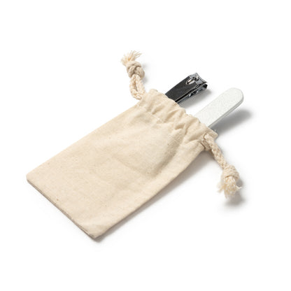 Set de manicura en bolsa de algodón