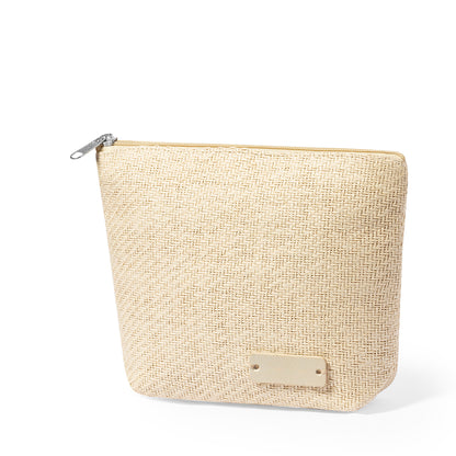 Neceser con placa de madera grabable