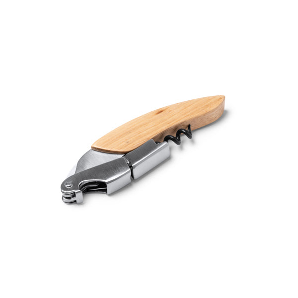 Sacacorchos de camarero con mango de madera