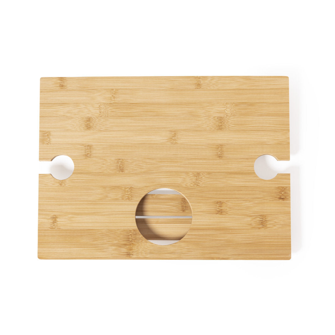 Mesa plegable de vino de bambú