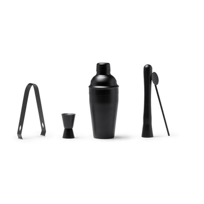 Set de cóctel negro de acero inoxidable · Negro