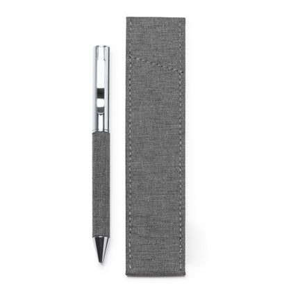 Bolígrafo giratorio con funda de RPET · Gris