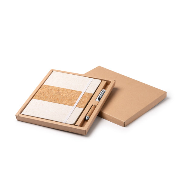 Set de libreta A5 y bolígrafo de corcho