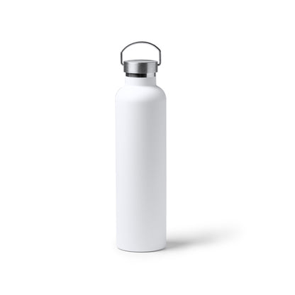 Botella térmica de acero inoxidable 1 L con asa · Blanco