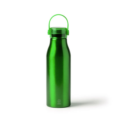 Botella de aluminio reciclado 750 ml con asa de silicona · Verde Helecho
