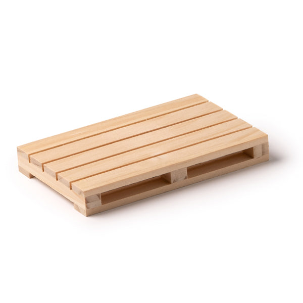 Posavasos de madera con forma de palé