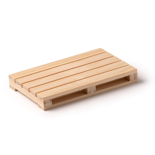 Posavasos de madera con forma de palé