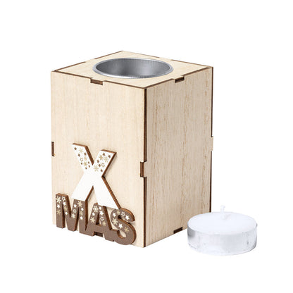 Vela navideña de madera aroma vainilla
