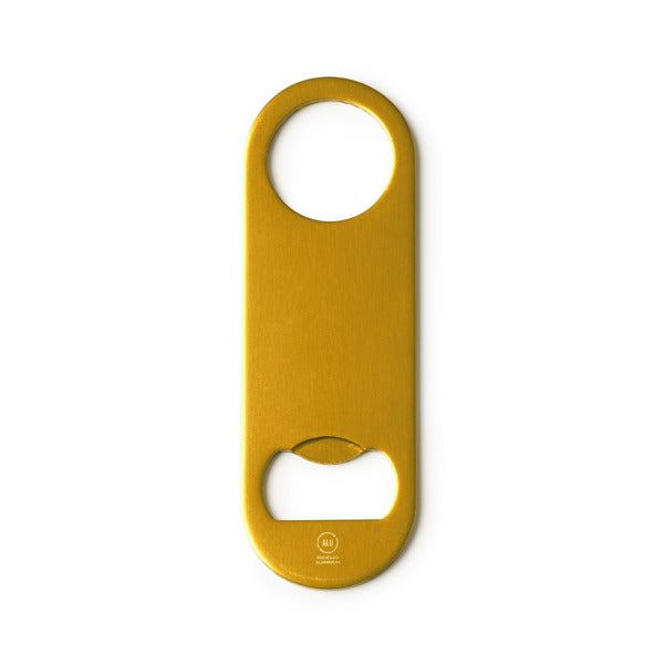 Abridor clásico de aluminio reciclado · Amarillo