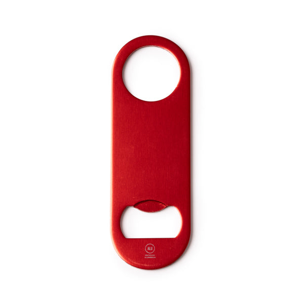 Abridor clásico de aluminio reciclado · Rojo