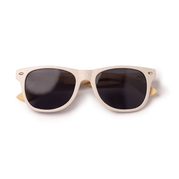 Gafas de sol de fibra de trigo y bambú · Crudo