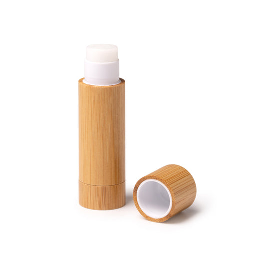 Bálsamo labial en estuche de barra de bambú