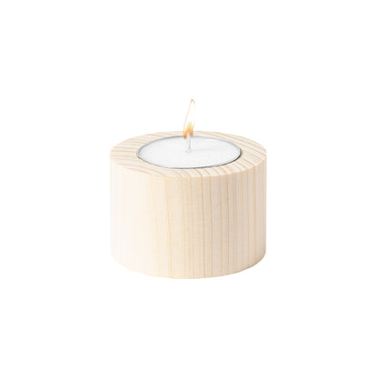 Vela de vainilla con base de madera