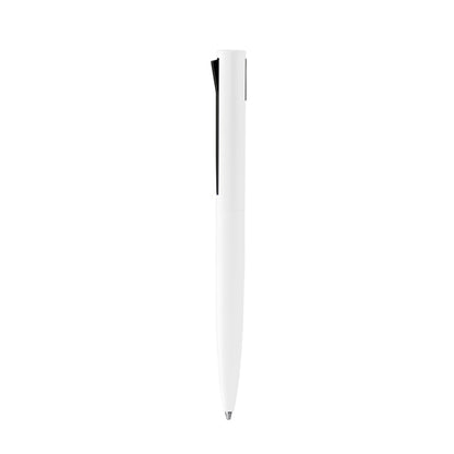 Bolígrafo de ABS y aluminio reciclados con clip pulsador · Blanco