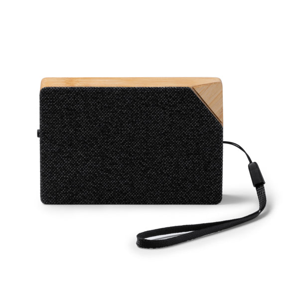 Altavoz Bluetooth solar de bambú y RPET · Crudo