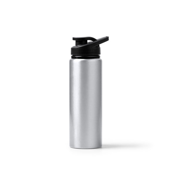 Botella de aluminio reciclado metalizada 800 ml · Plata