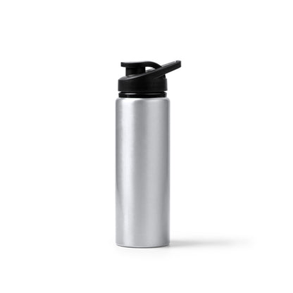 Botella de aluminio reciclado metalizada 800 ml · Plata