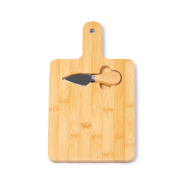 Tabla de quesos de bambú con cuchillo · Bambu