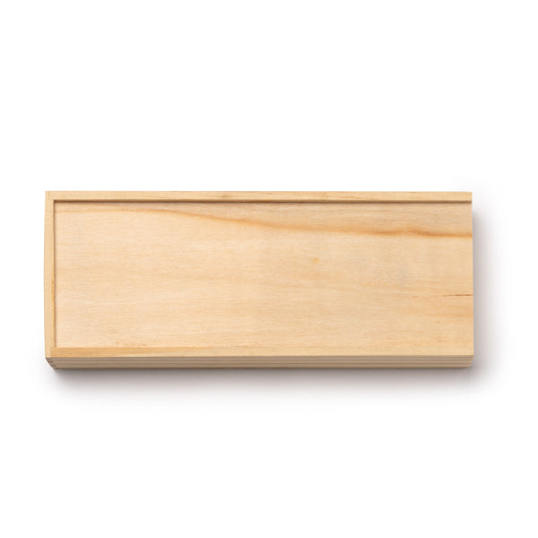 Set de baraja y dominó en caja de madera · Crudo