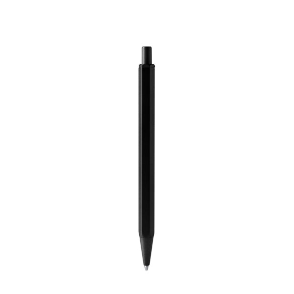 Bolígrafo metálico hexagonal · Negro