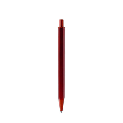 Bolígrafo metálico hexagonal · Rojo