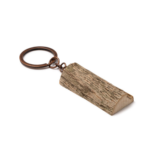 Llavero rústico de tronco de madera