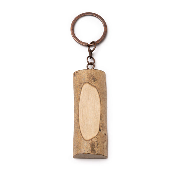 Llavero tronco de madera · Crudo