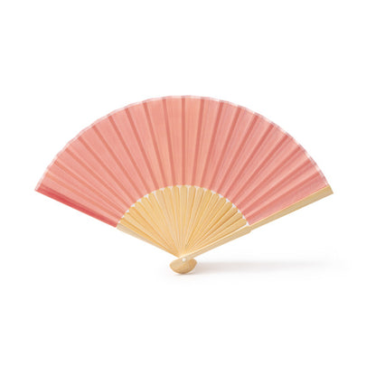 Abanico de bambú y poliéster en colores · Rosa Claro