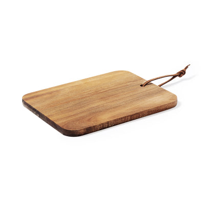 Tabla de acacia con cordón de polipiel