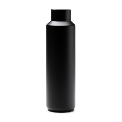 Botella térmica de acero reciclado 600 ml · Negro
