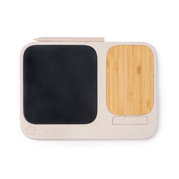 Pizarra digital de 6" con cargador inalámbrico · Crudo