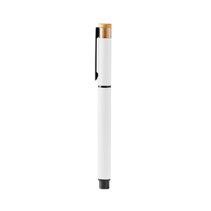 Roller de aluminio reciclado con detalle de bambú · Blanco