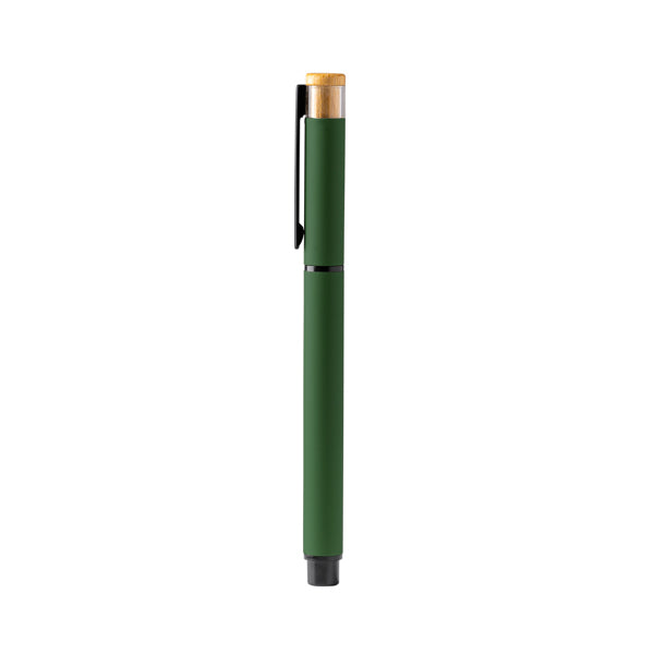 Roller de aluminio reciclado con detalle de bambú · Verde Oscuro