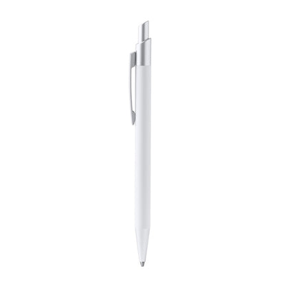 Bolígrafo de aluminio reciclado mate tacto suave · Blanco