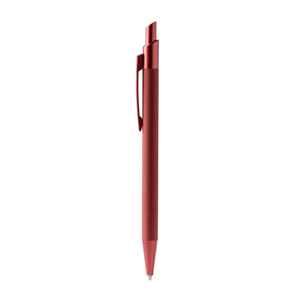 Bolígrafo de aluminio reciclado mate tacto suave · Rojo Oscuro