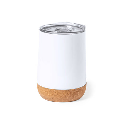 Vaso térmico blanco para sublimar con corcho 330 ml