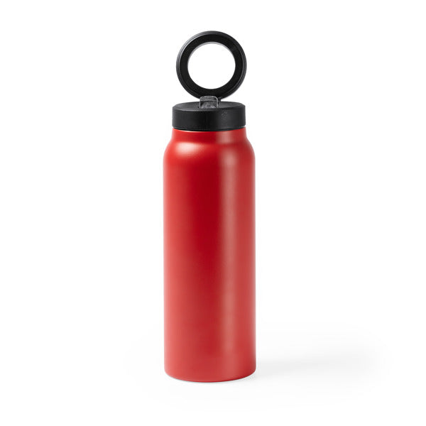 Botella térmica 750 ml con soporte magnético para móvil · Rojo