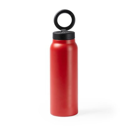 Botella térmica 750 ml con soporte magnético para móvil · Rojo