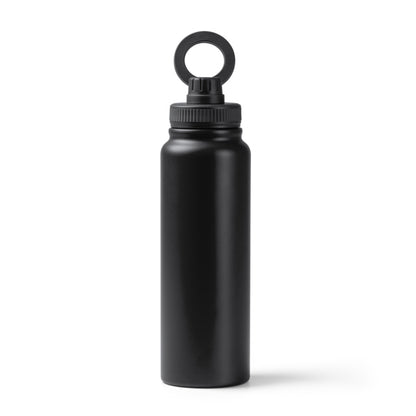 Botella térmica 1 L con soporte magnético para móvil · Negro